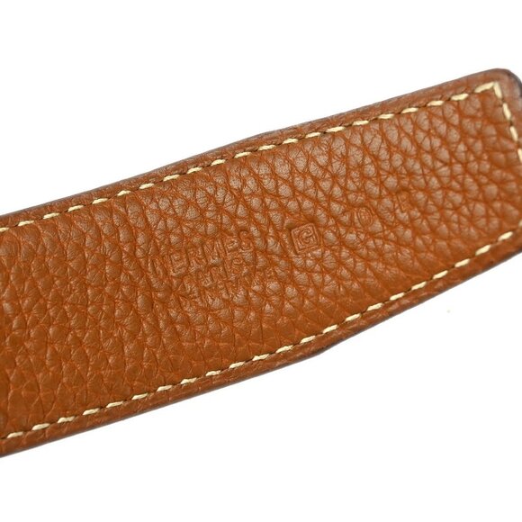 Hermes Black Box Calf Constance Reversible Belt #70 Small Good □G R 195738 - Picture 6 of 7